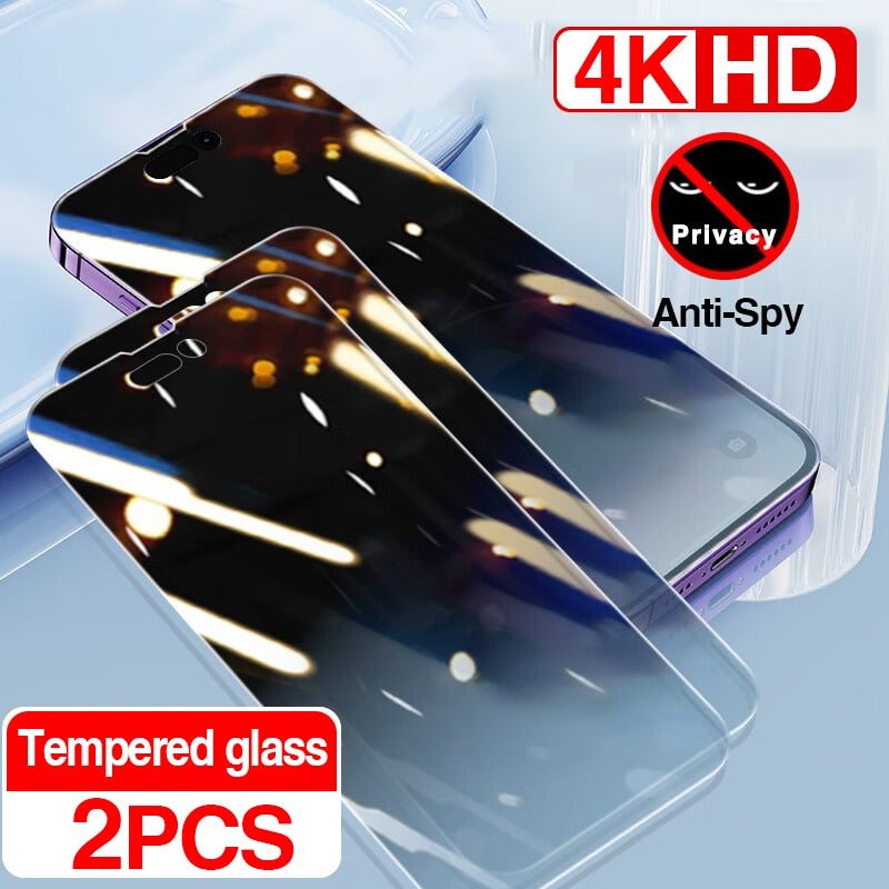 Anti Spy Privacy Screen Protector 2PCS For iPhone Series