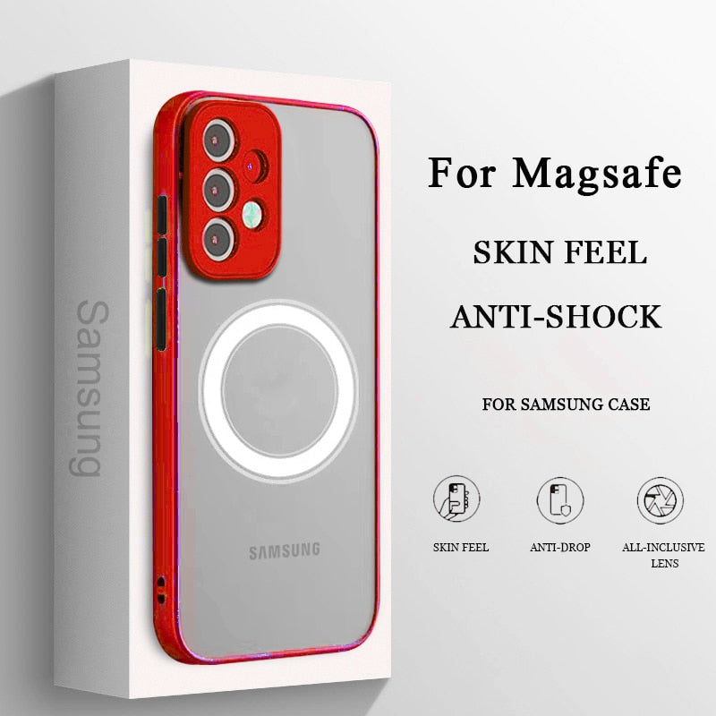 Armor Matte Case with Magnetic Wireless Charge For Samsung Galaxy S23 Series