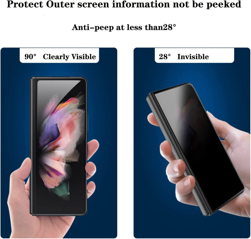 Anti-Peeping Front & Back Screen Privacy Protector For Galaxy Z Fold 3 & Z Fold 4